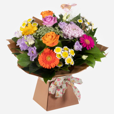 Tutti Fruit
 - This charming hand-tied floral arrangement looks good enough to eat. A delicious array of blooms with heads held high supported with glorious greenery.
